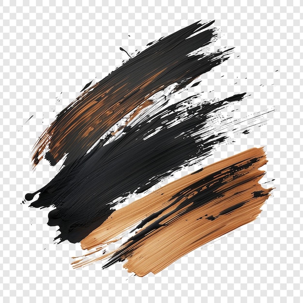 PSD abstract black and brown brushstrokes