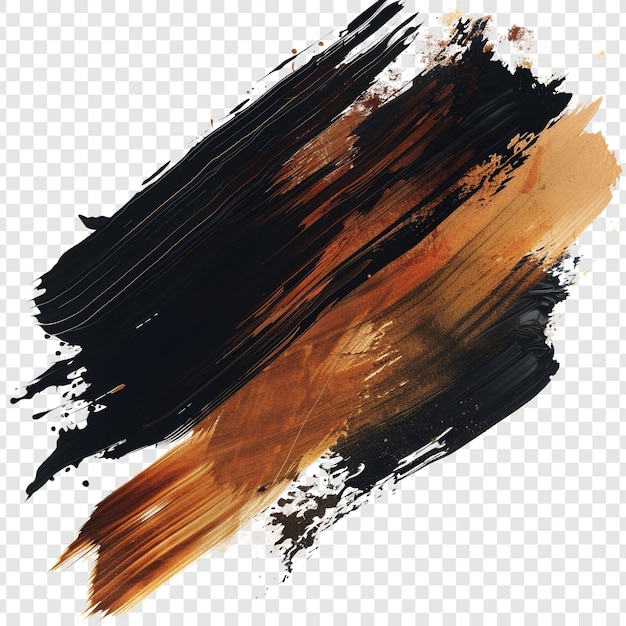 PSD abstract black and brown paint strokes