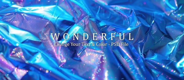 PSD abstract blue iridescent background