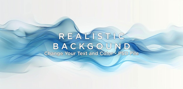 PSD abstract blue wave background