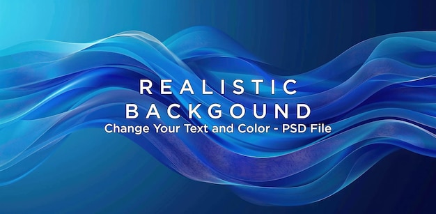 PSD abstract blue wave design