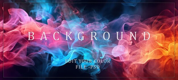 PSD abstract colorful smoke swirls