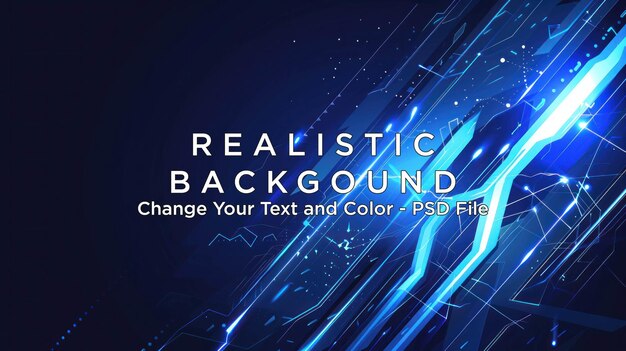 PSD abstract digital background with glowing lines and shapes