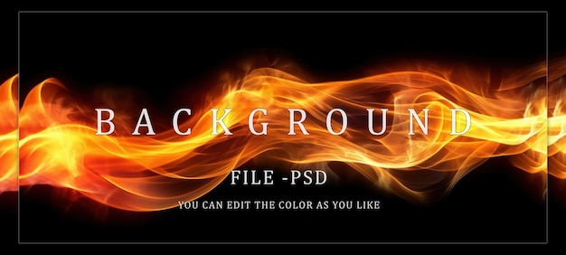 PSD abstract fire flames on a black background