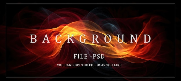 PSD abstract fire and smoke waves