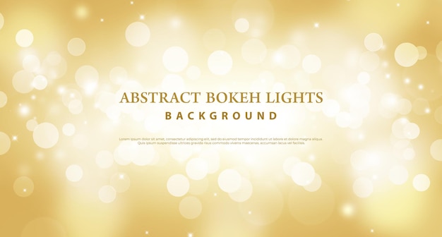 PSD abstract golden bokeh lights effect background.