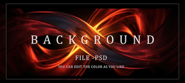 PSD abstract infinite loop with glowing edges