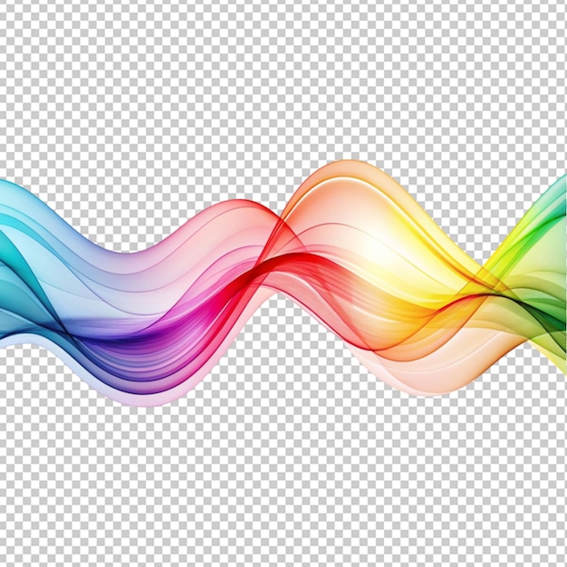 PSD abstract multi color wavy line of light