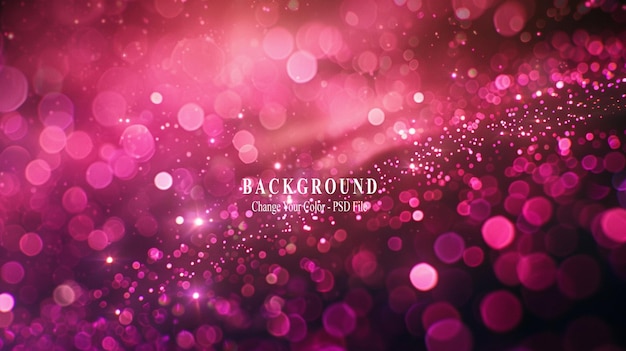 PSD abstract pink background with defocused lights and bokeh effect valentines day concept