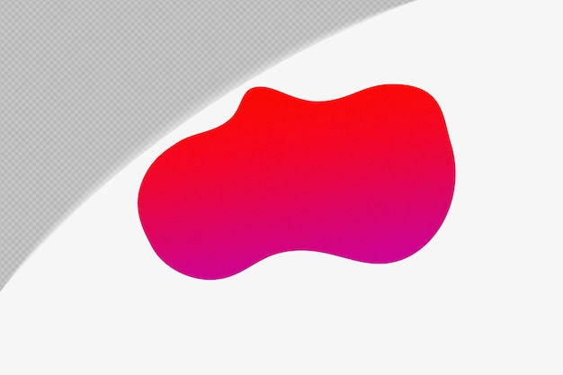 Abstract Shape transparent Grainy Gradient Element with Red Color template psd png design