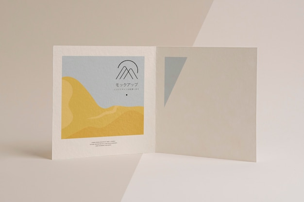 Abstract shapes brochure mock-up