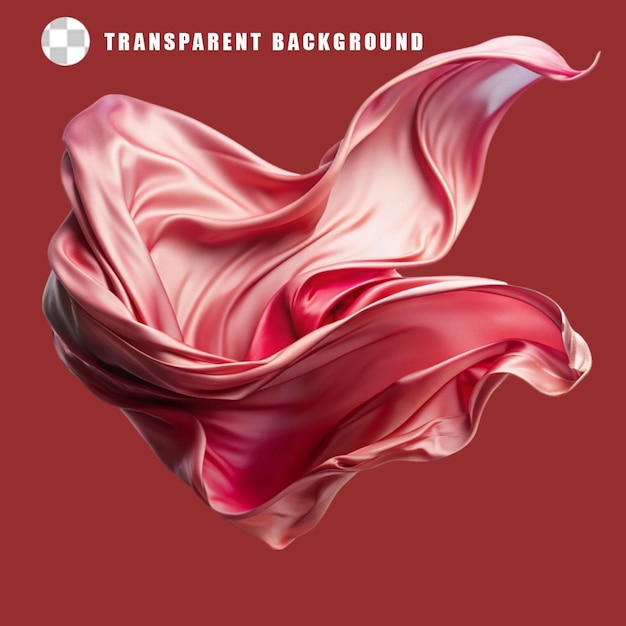 PSD abstract silk flying isolated on transparent background