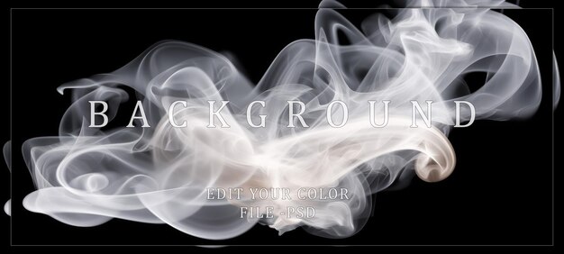 PSD abstract smoke design on black background