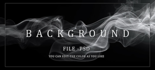 PSD abstract smoke design on black background