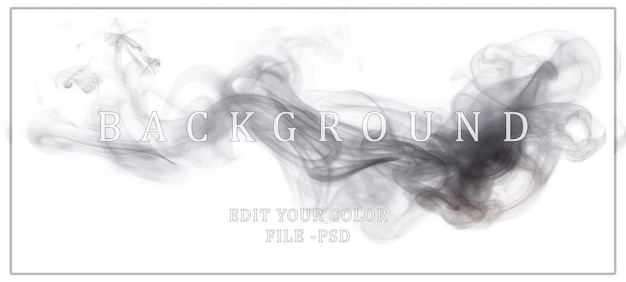 PSD abstract smoke formation on white background