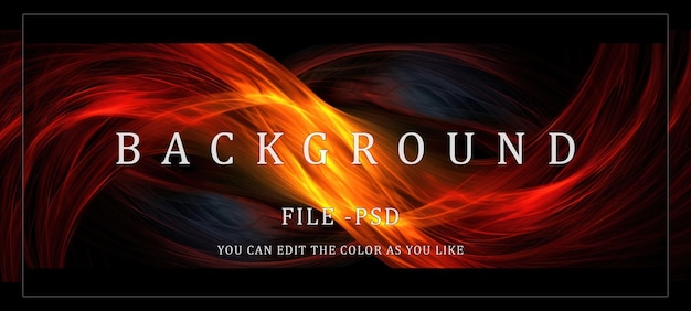 PSD abstract swirling light streaks in red and yellow