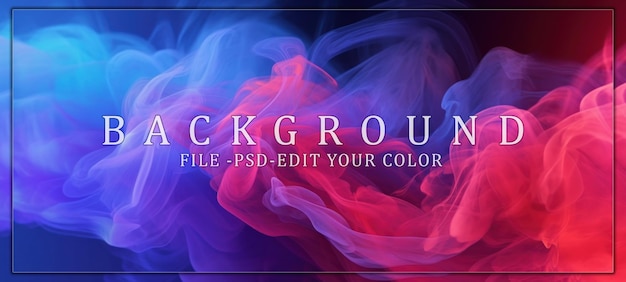 PSD abstract swirling smoke in red and blue