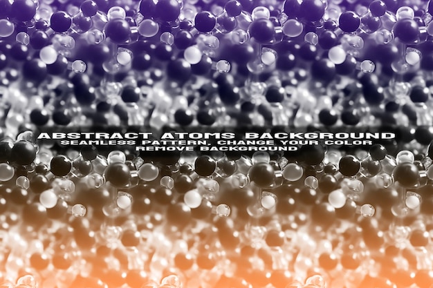 PSD abstract textured background with editable molecule and atom pattern psd format