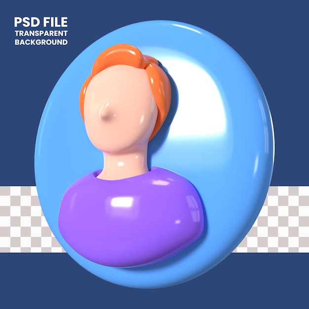 PSD account 3d illustration icon