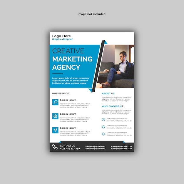 PSD ad agency agency blue company company flyer consulting corporate corporate flyer creative d