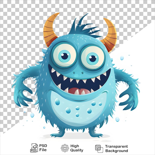 Adorable Alien Monster Character No Background