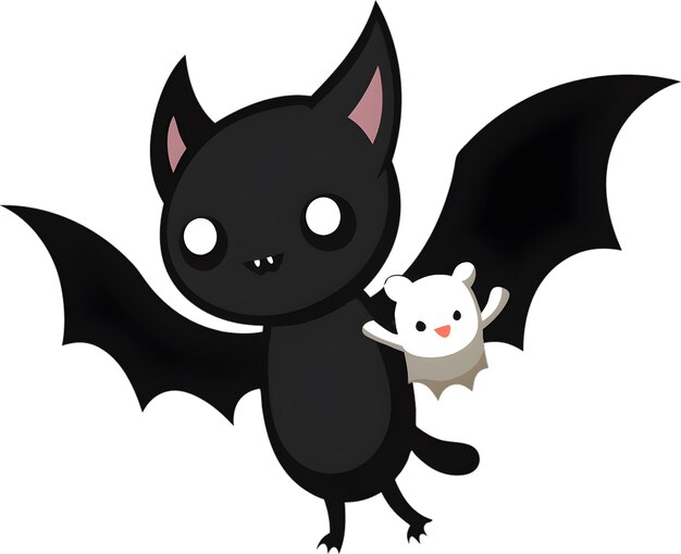 PSD adorable bat snuggles plush toy in clipart