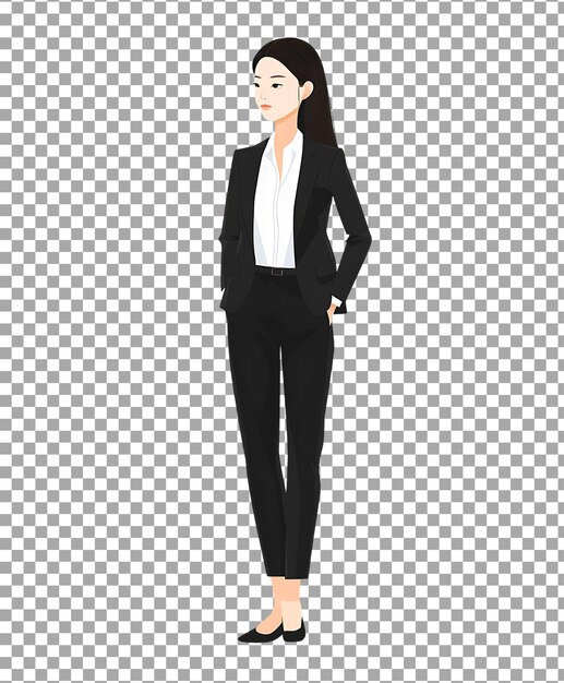 PSD adult business women png isolated on transparent background