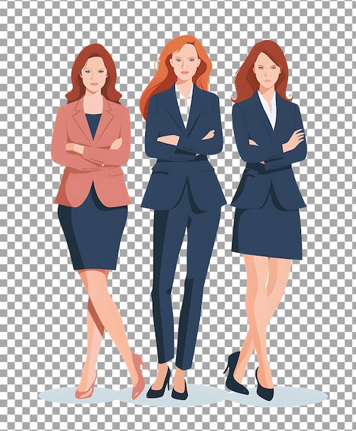 PSD adult business women png isolated on transparent background