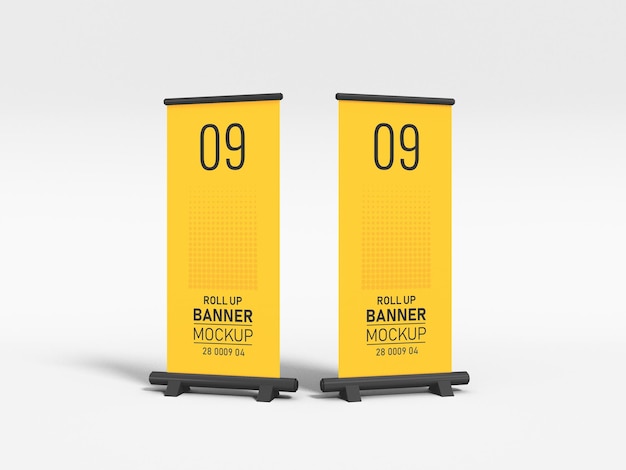 Advertising Roll Up Banner Mockup