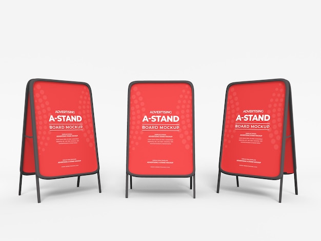 Advertising A Stand Poster  Banner Mockup