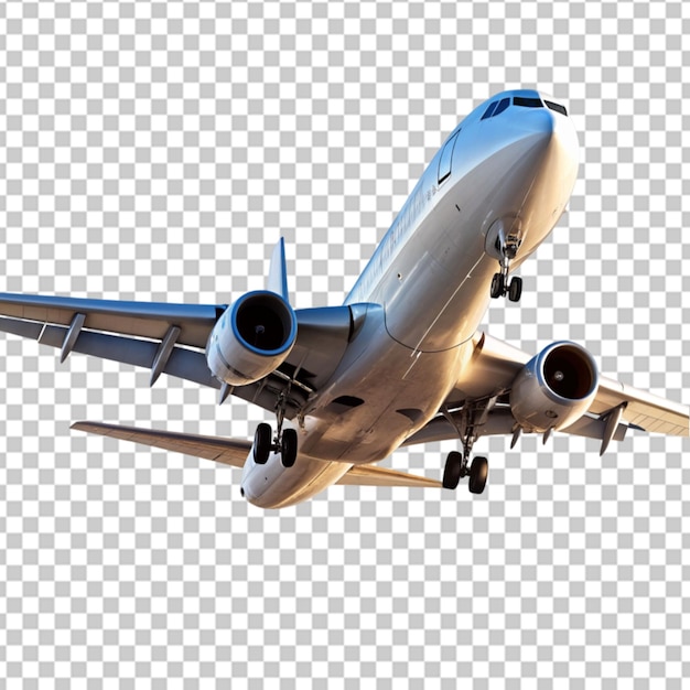 Airplane on transparent background 3d rendering illustration