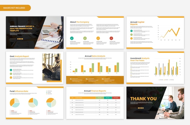 Annual finance report and analysis presentation template