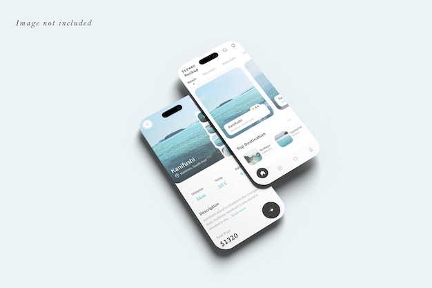 PSD app screen mockup