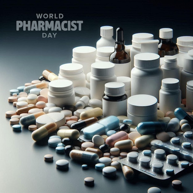 PSD appreciate pharmacists world pharmacist day design template