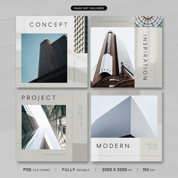 PSD architecture post template collection