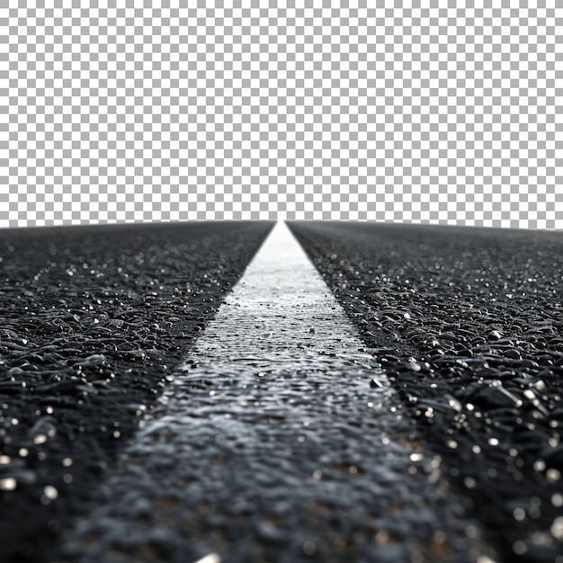 Asphalt Road on Transparent Background Ai Generated