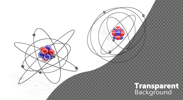 Atom Isolated on a Transparent Background