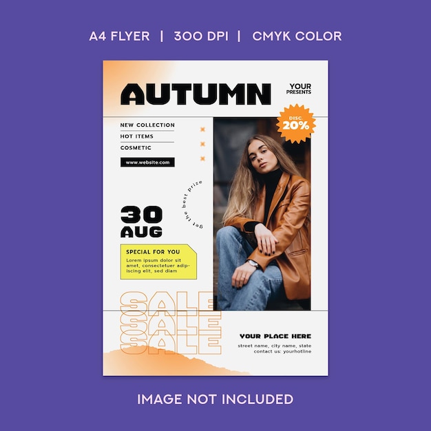 PSD autumn sale flyer