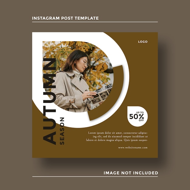 PSD autumn sale social media post template