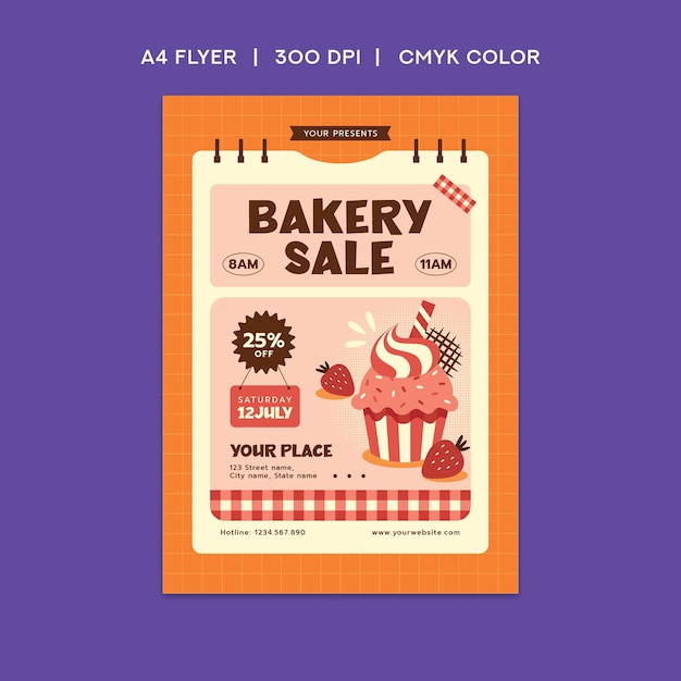 PSD bakery sale flyer