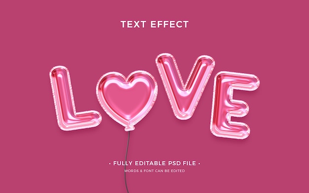 Ballon text effect