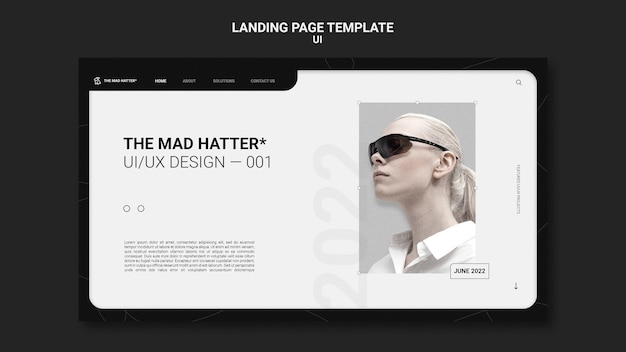 Bank design template of landing page