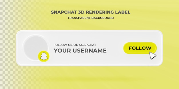 Banner Search Icon Snapchat 3d Rendering banner Isolated