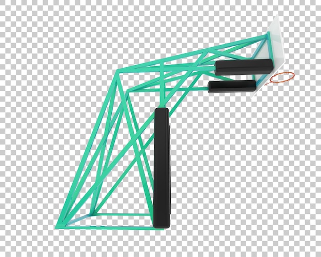 PSD basketball hoop isolated on background 3d rendering illustration