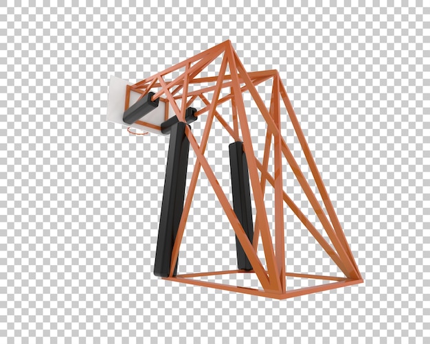 PSD basketball hoop isolated on background 3d rendering illustration