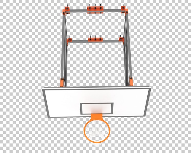 PSD basketball hoop isolated on transparent background 3d rendering illustration