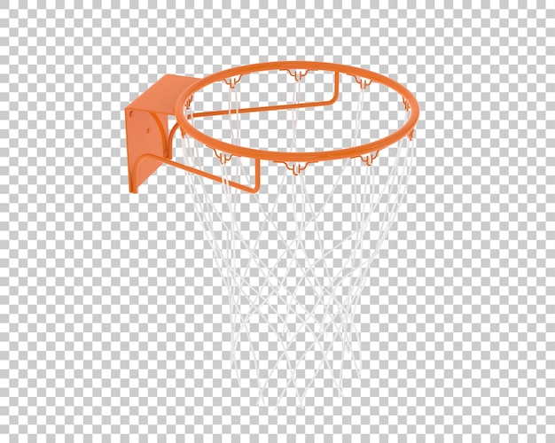 PSD basketball hoop on transparent background 3d rendering illustration