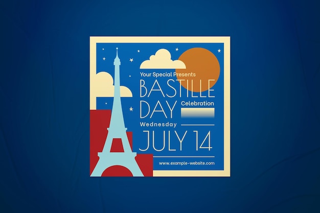 PSD bastille day celebration instagram post