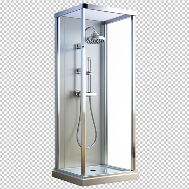 bathroom aluminum shower isolated on transparent background