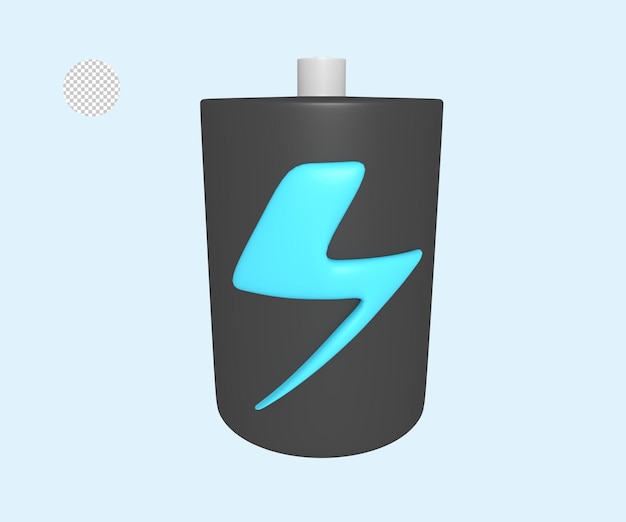 PSD battery electric 3d icon